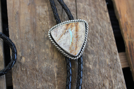 Ribbon Turquoise Bolo Tie