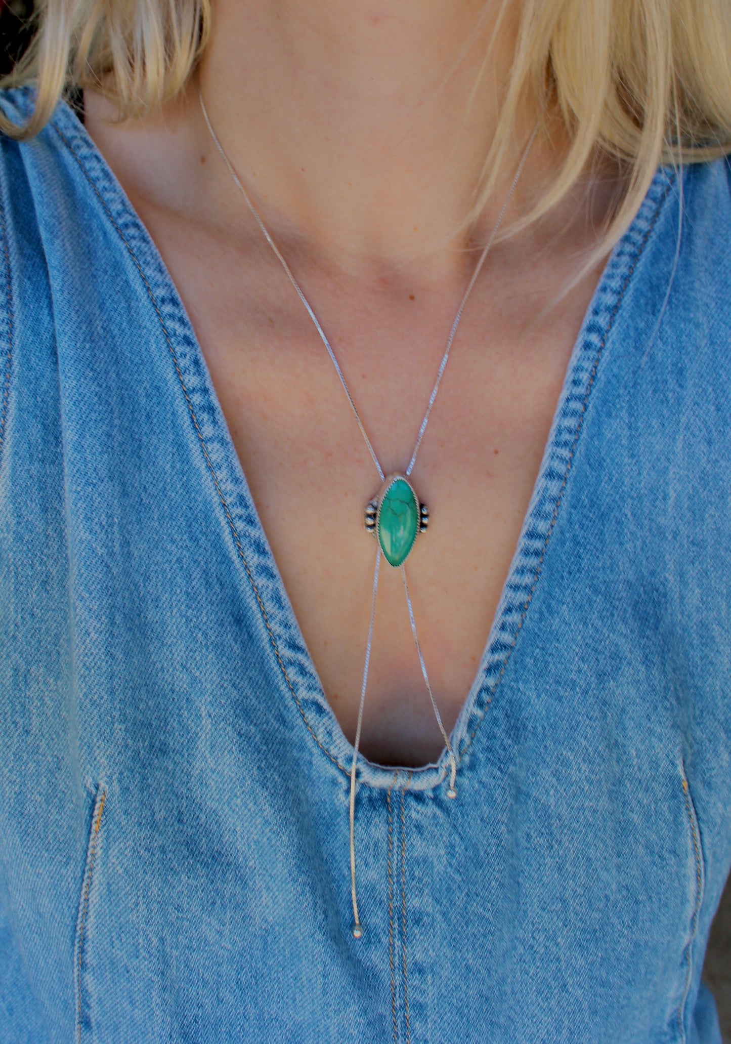 Turquoise Bolo Necklace