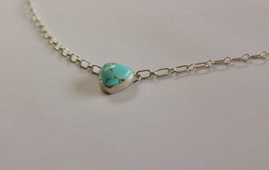 Golden Hills Turquoise Trillion Necklace