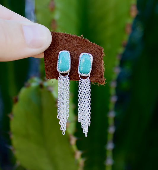 Sonoran Turquoise Fringe Duster Earrings