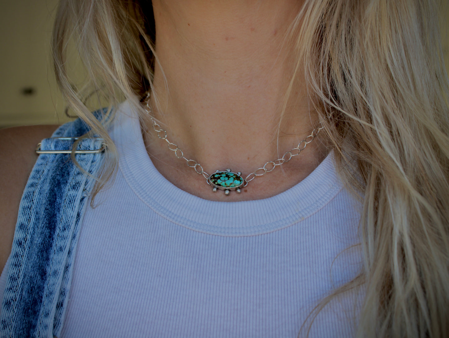 Polychrome Turquoise Choker Necklace