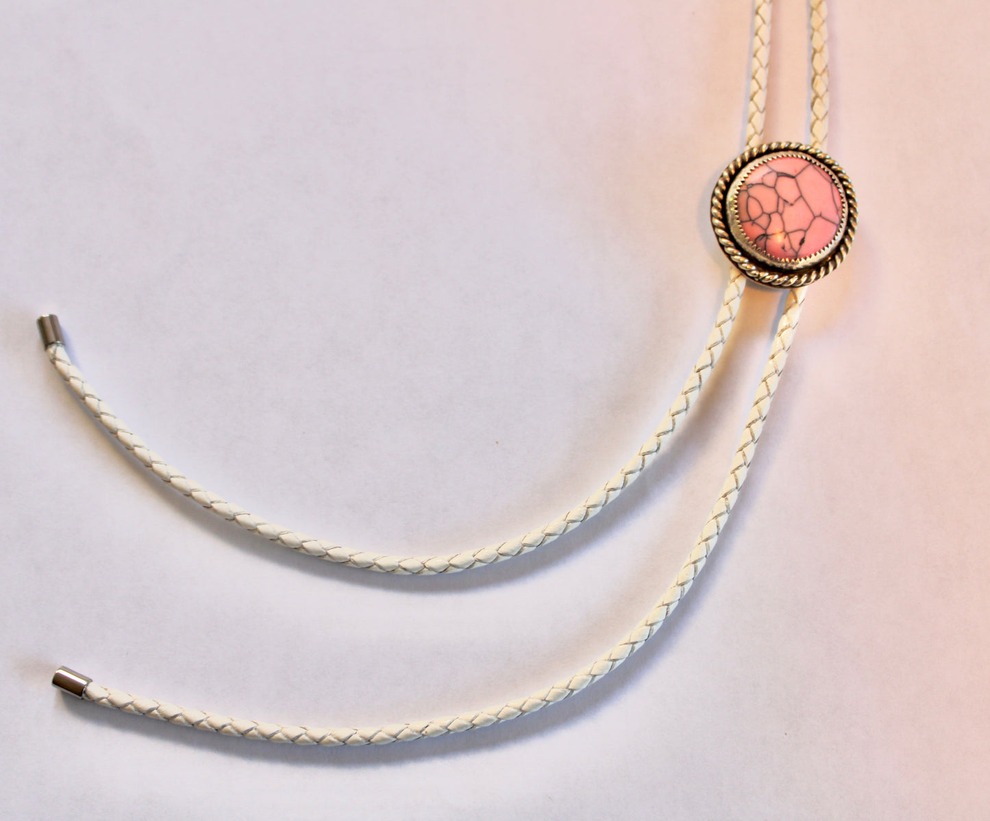 Pink Mojave Composite Bolo Tie
