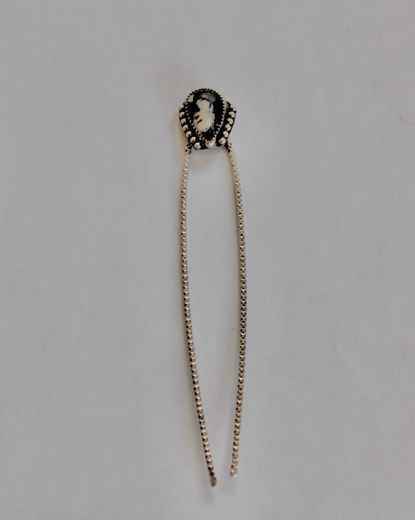 White Buffalo Turquoise Hair Pin