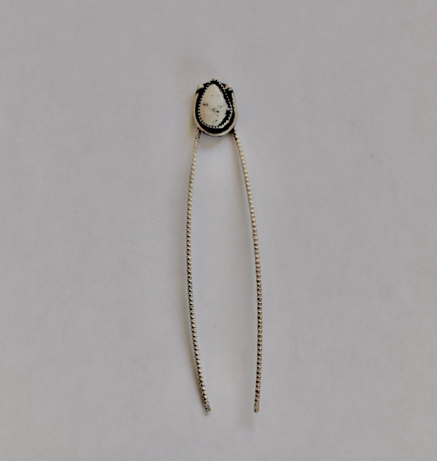 White Buffalo Turquoise Hair Pin