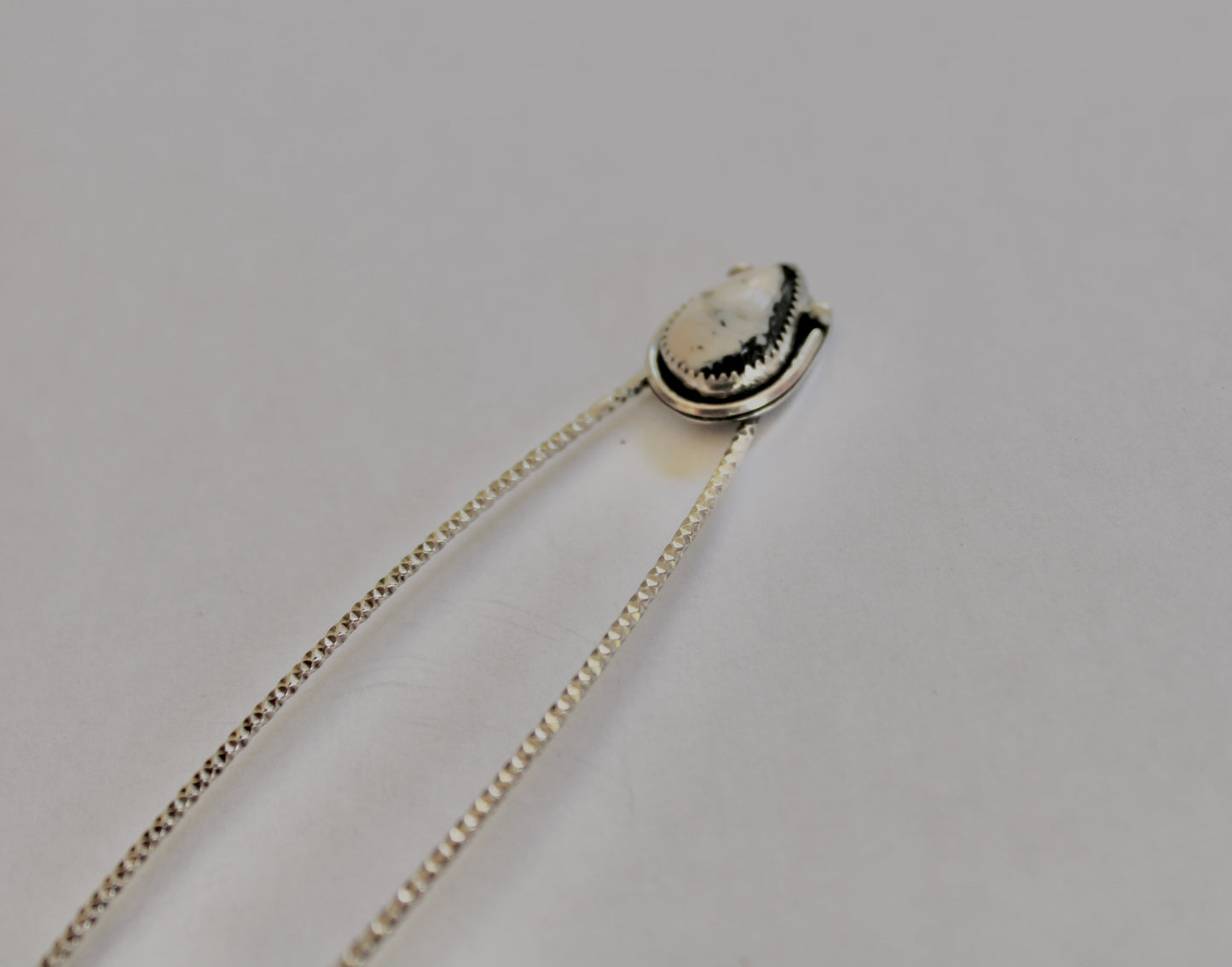 White Buffalo Turquoise Hair Pin