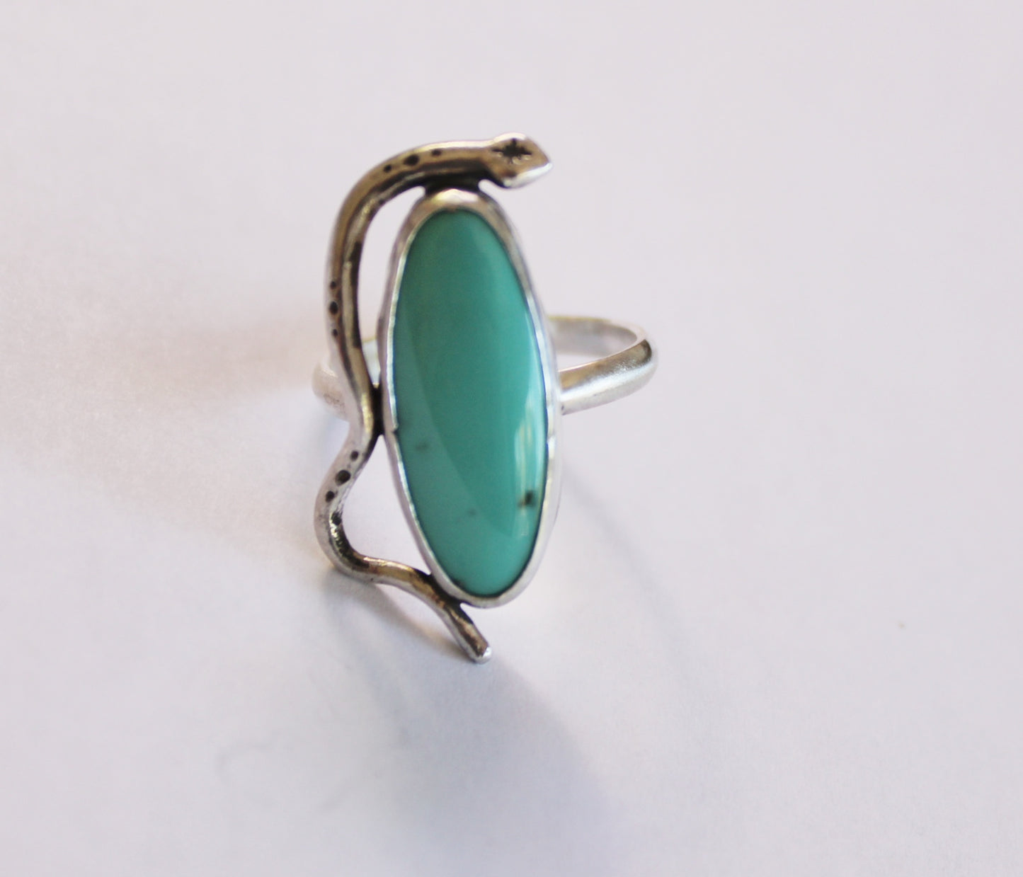 Size 8- Campitos Turquoise Snake Ring