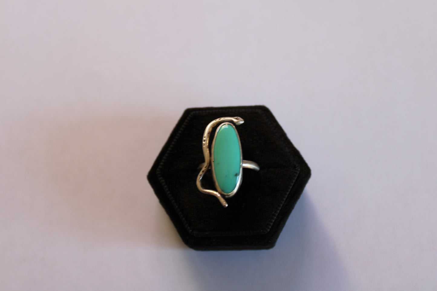 Size 8- Campitos Turquoise Snake Ring