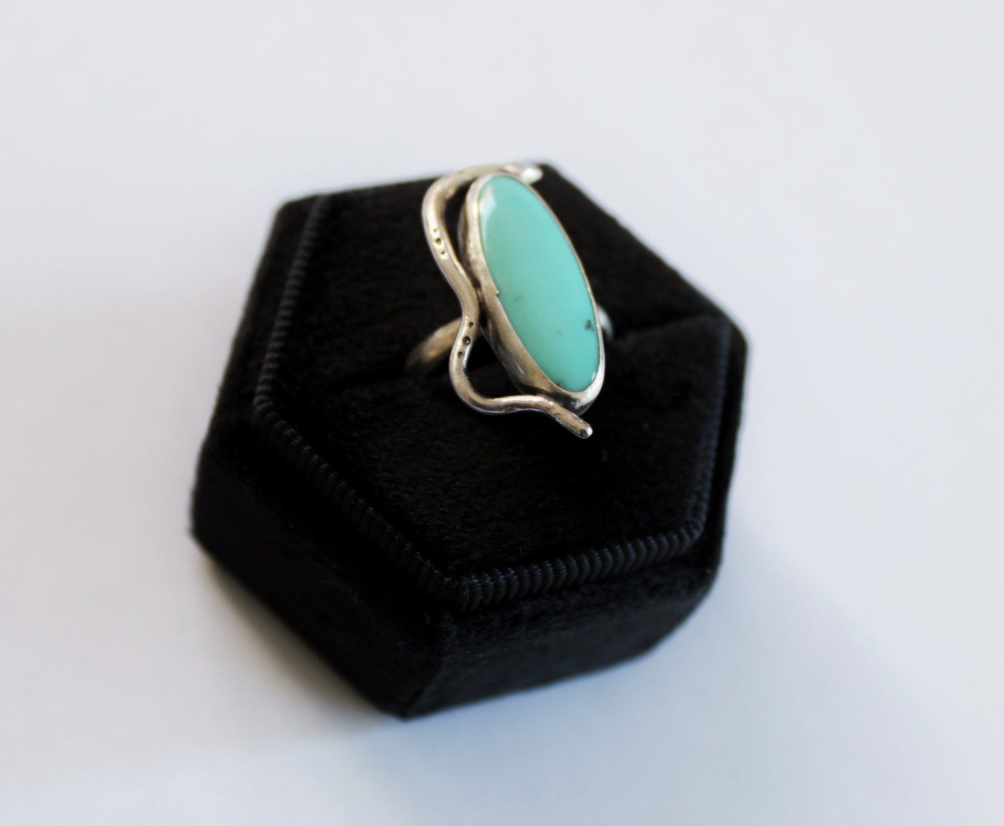 Size 8- Campitos Turquoise Snake Ring