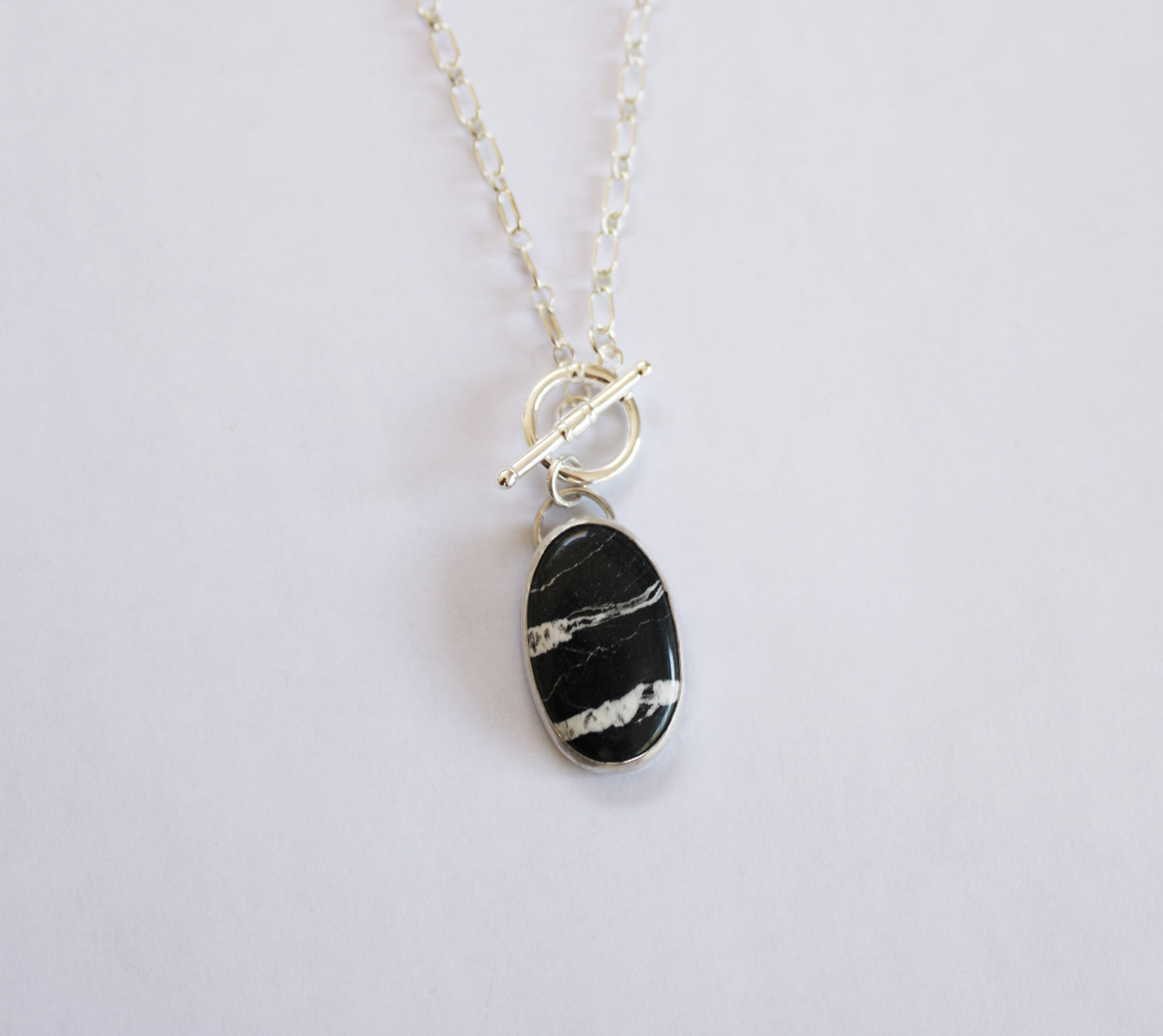 White Buffalo Turquoise Toggle Necklace