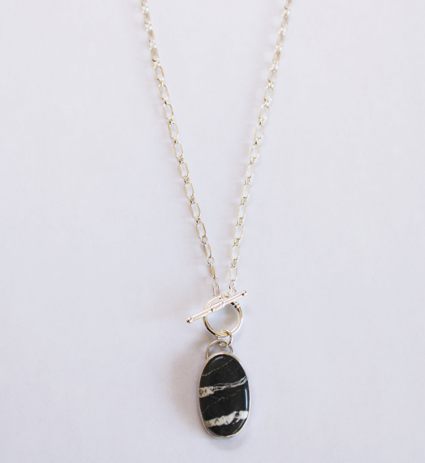 White Buffalo Turquoise Toggle Necklace