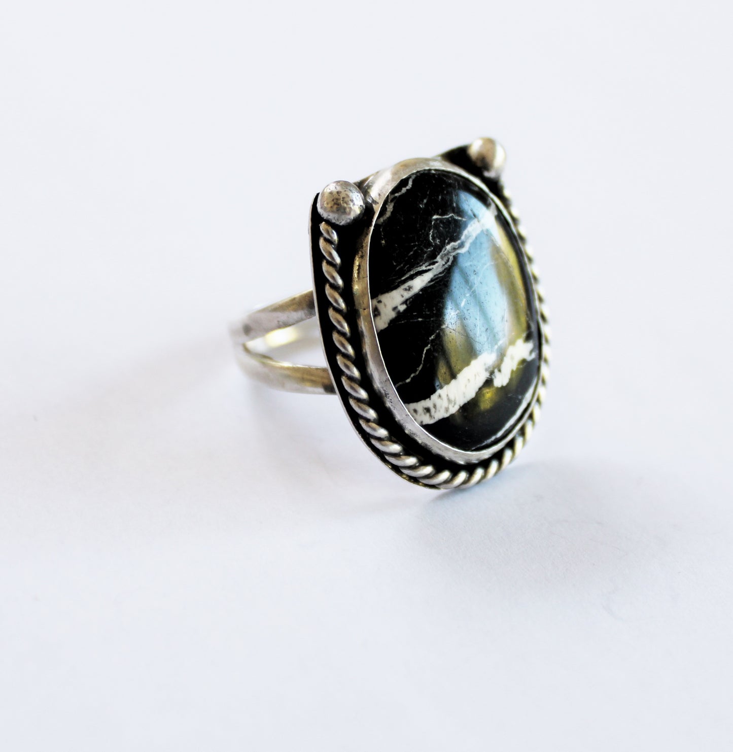 Size 10- White Buffalo Turquoise Ring