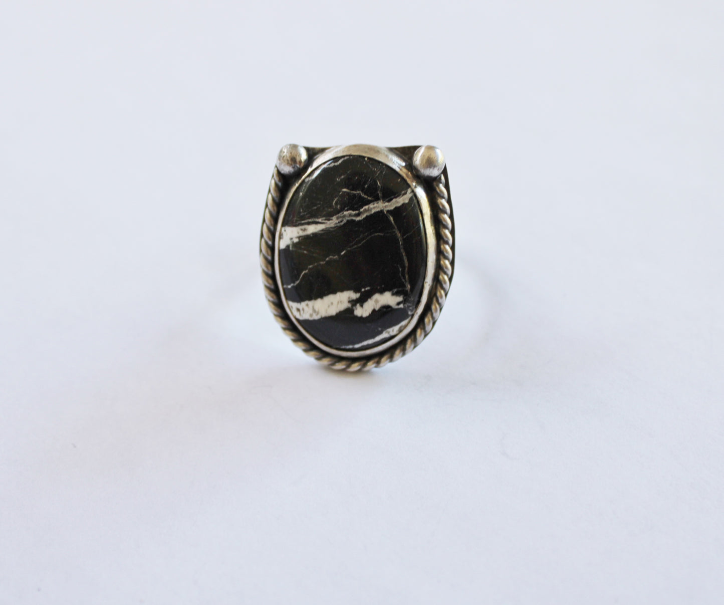 Size 10- White Buffalo Turquoise Ring