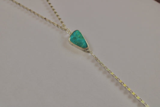 Blue Gem Turquoise Lariat Necklace
