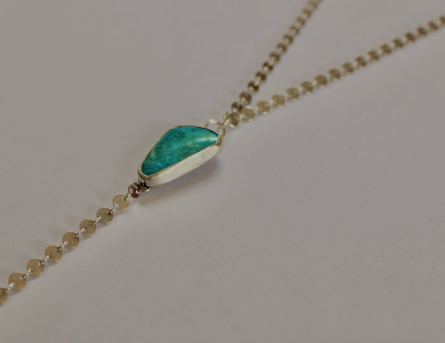Blue Gem Turquoise Lariat Necklace