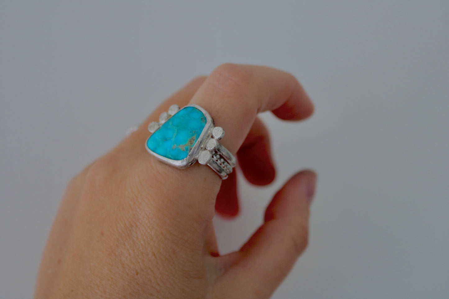 Size 10.5- Blue Gem Turquoise Ring