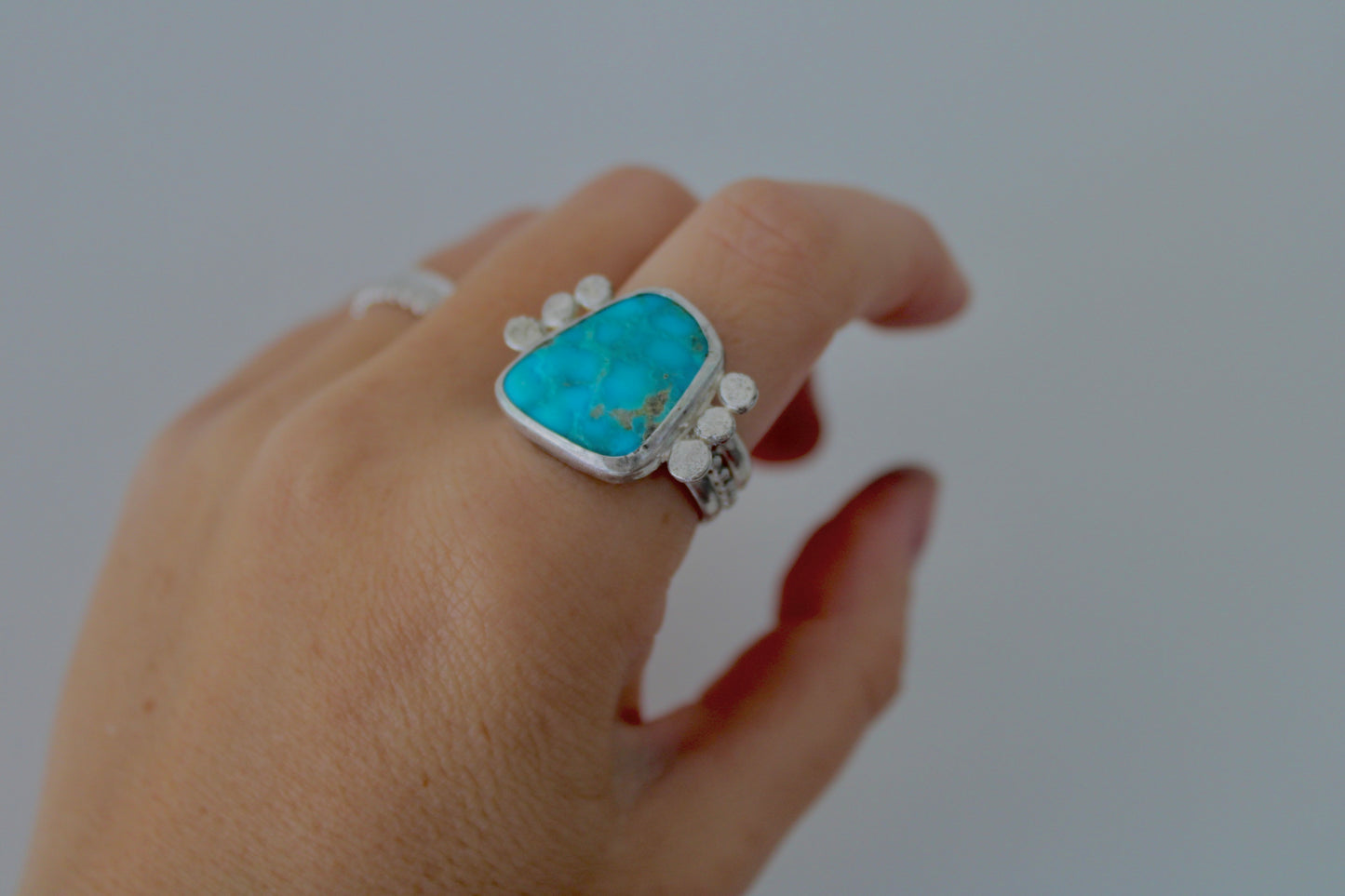 Size 10.5- Blue Gem Turquoise Ring