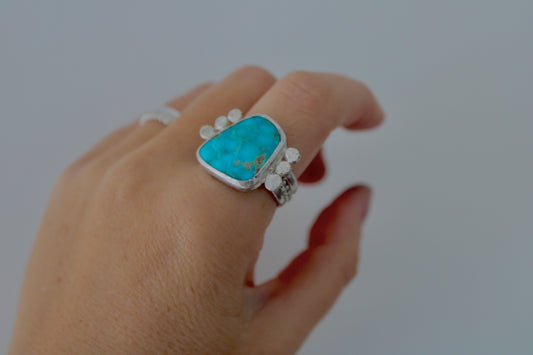 Size 10.5- Blue Gem Turquoise Ring