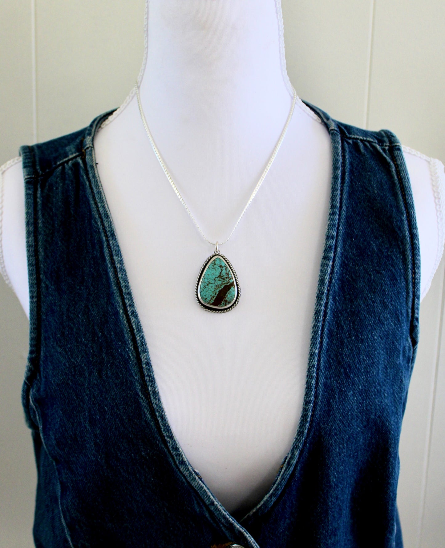 Number 8 Turquoise Pendant