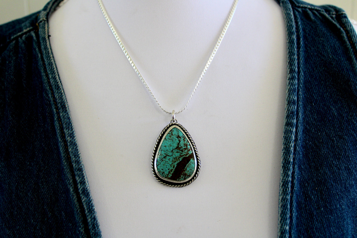 Number 8 Turquoise Pendant