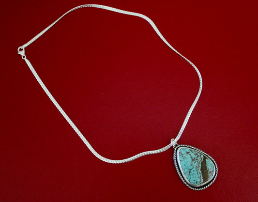 Number 8 Turquoise Pendant