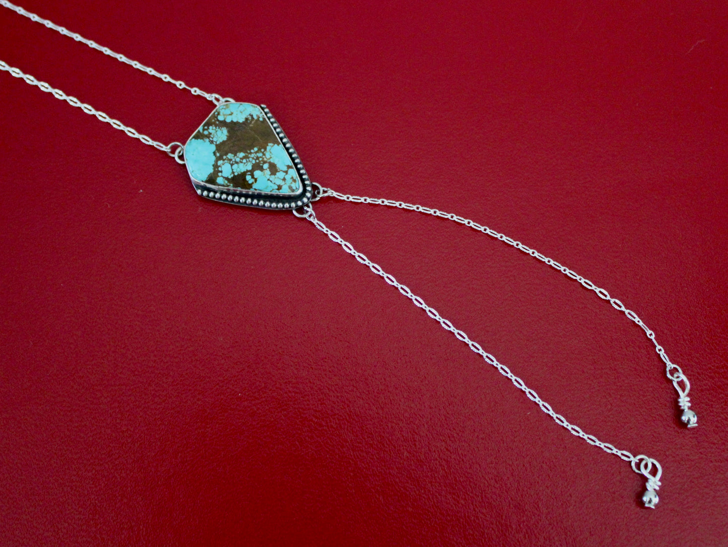 Number 8 Turquoise Bolo Necklace