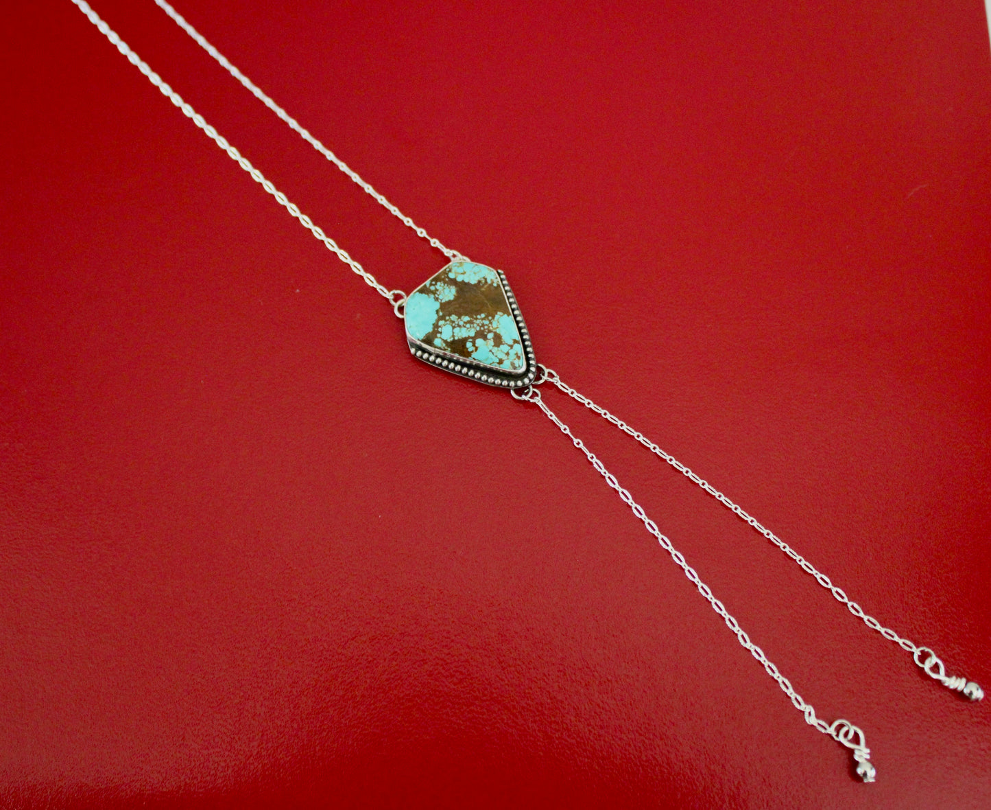 Number 8 Turquoise Bolo Necklace