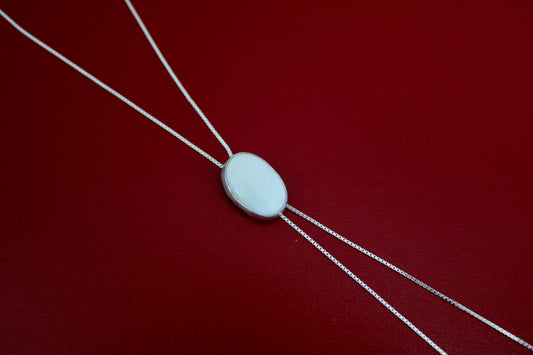 White Buffalo Bolo Necklace