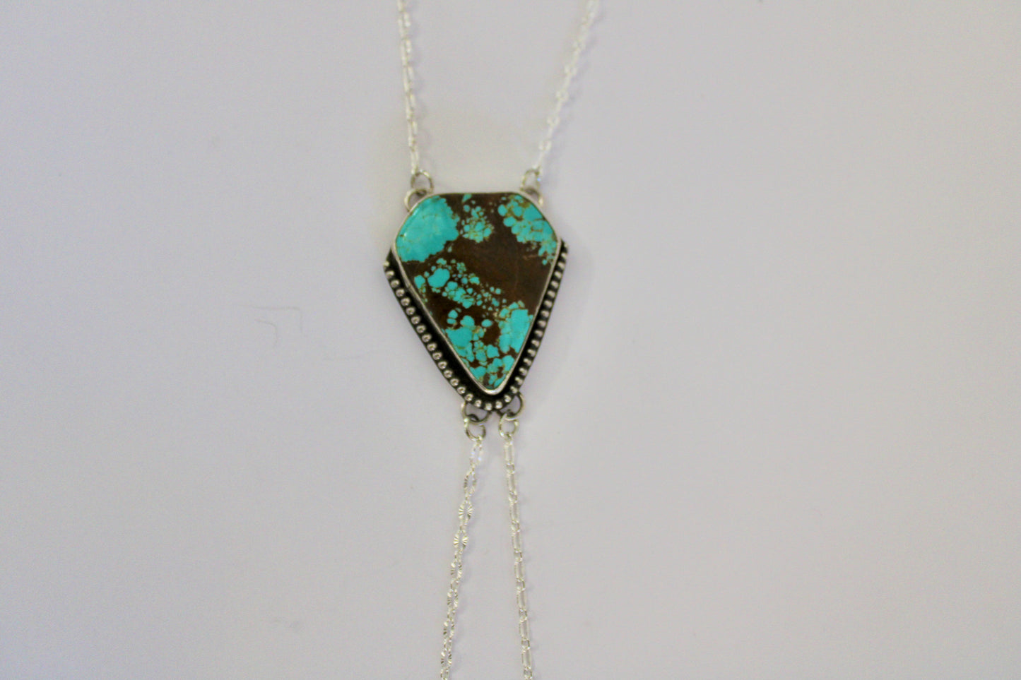 Number 8 Turquoise Bolo Necklace