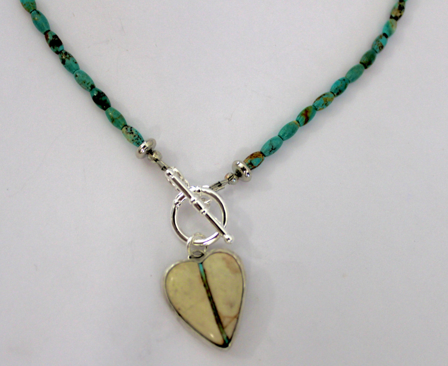 Royston Heart toggle necklace with Tyrone Beads