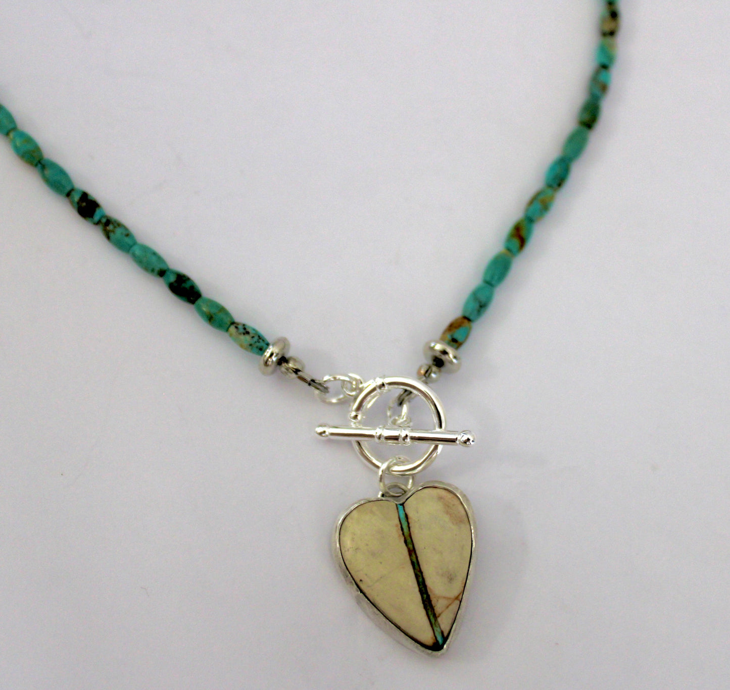 Royston Heart toggle necklace with Tyrone Beads