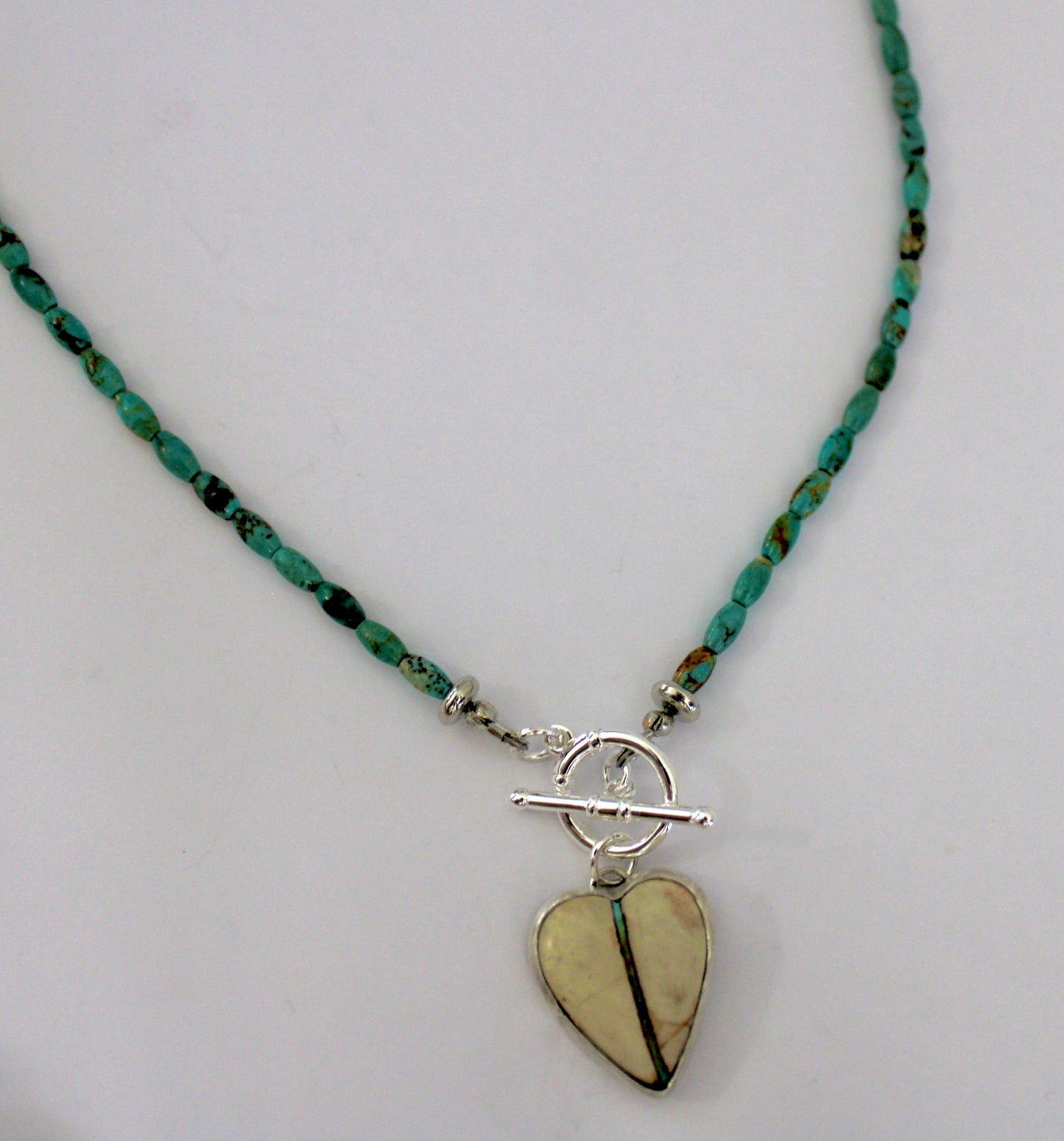 Royston Heart toggle necklace with Tyrone Beads