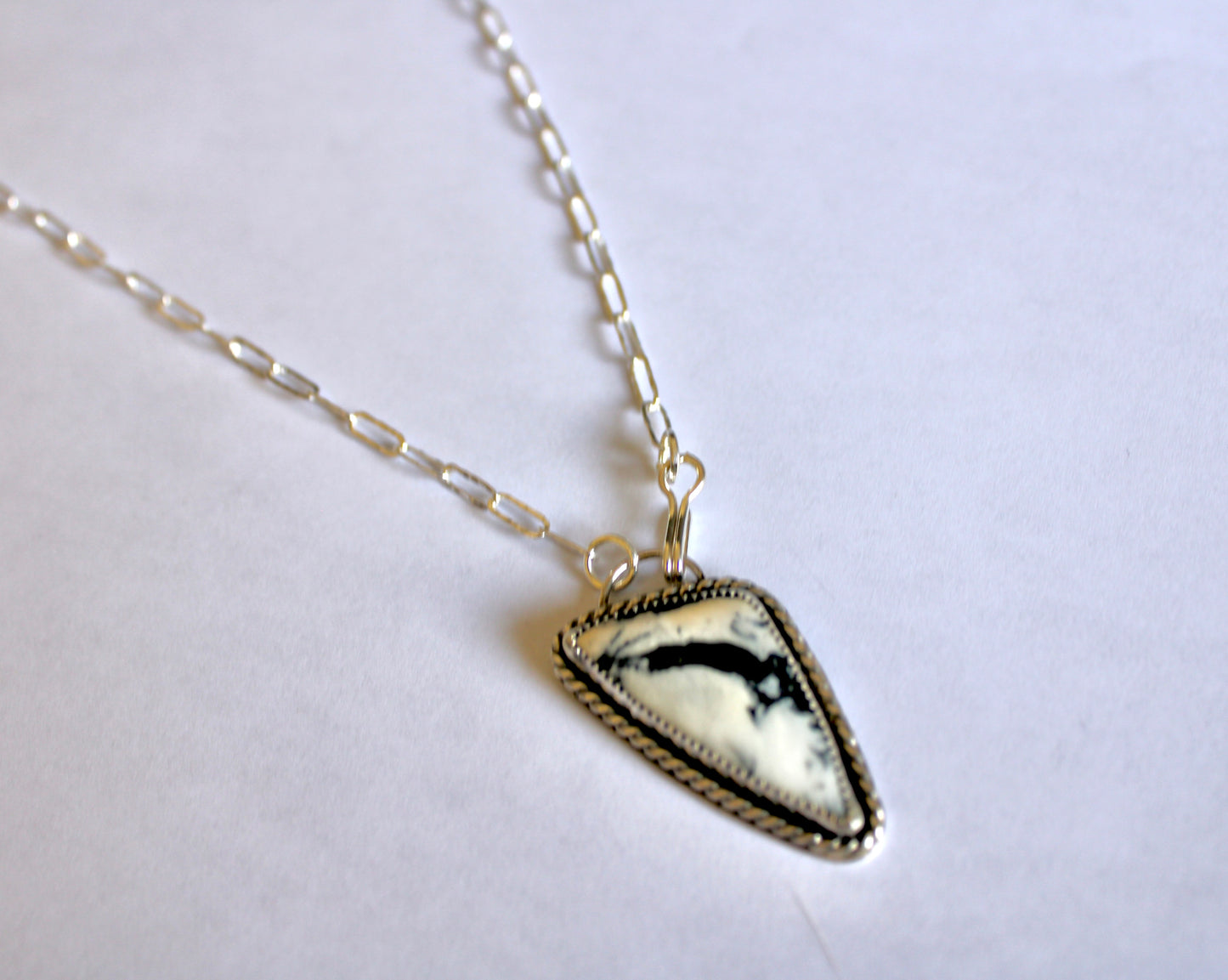 White Buffalo S Hook Necklace