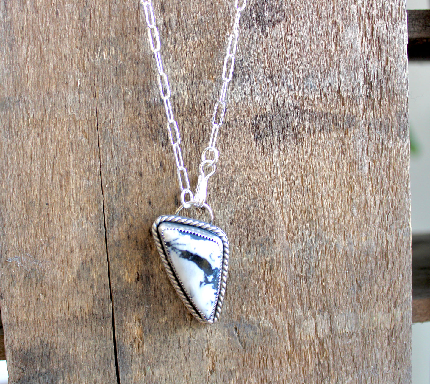 White Buffalo S Hook Necklace