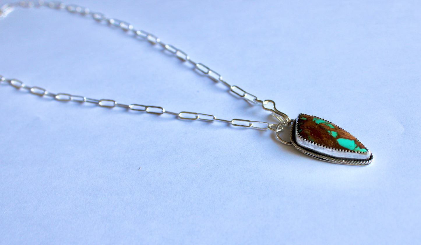 Royston Turquoise S Hook Necklace