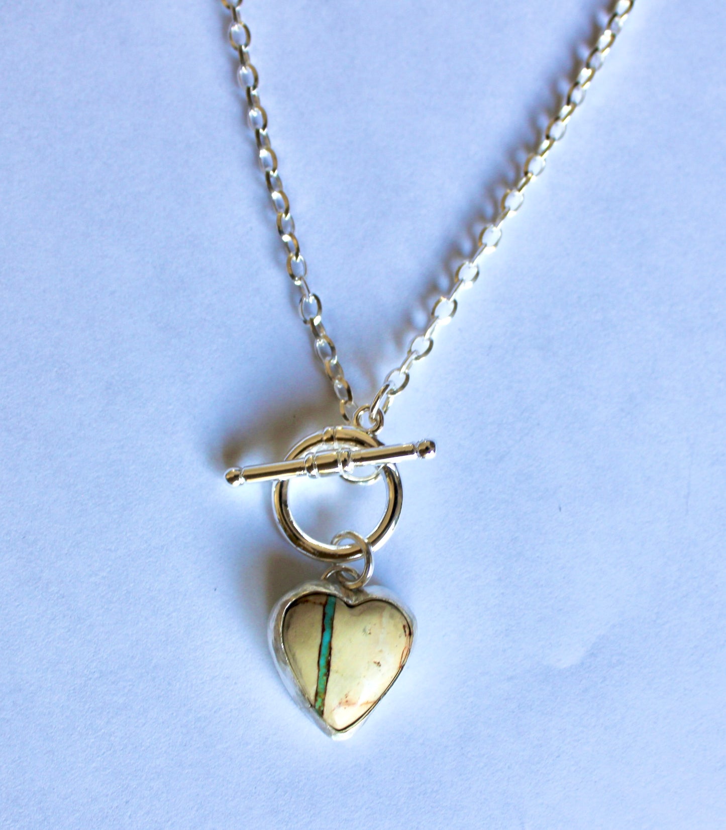 Royston Ribbon Turquoise Heart Necklace
