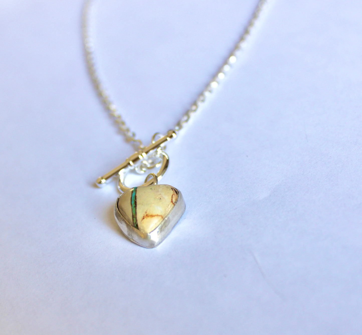 Royston Ribbon Turquoise Heart Necklace