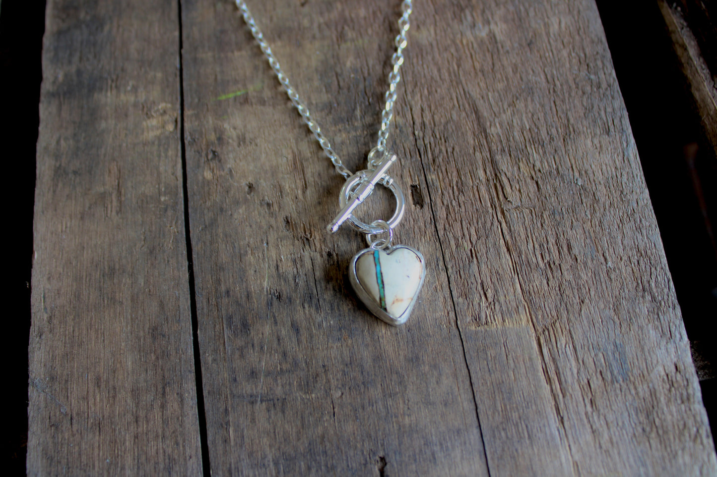 Royston Ribbon Turquoise Heart Necklace