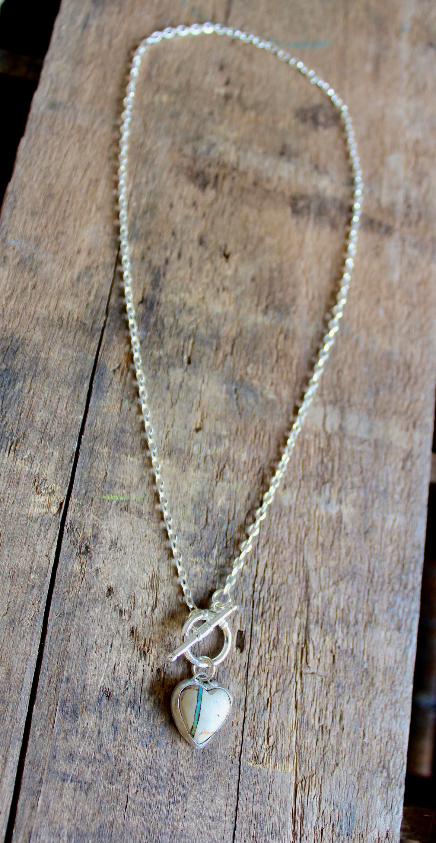 Royston Ribbon Turquoise Heart Necklace