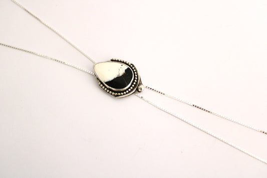 White Buffalo Turquoise Bolo Necklace
