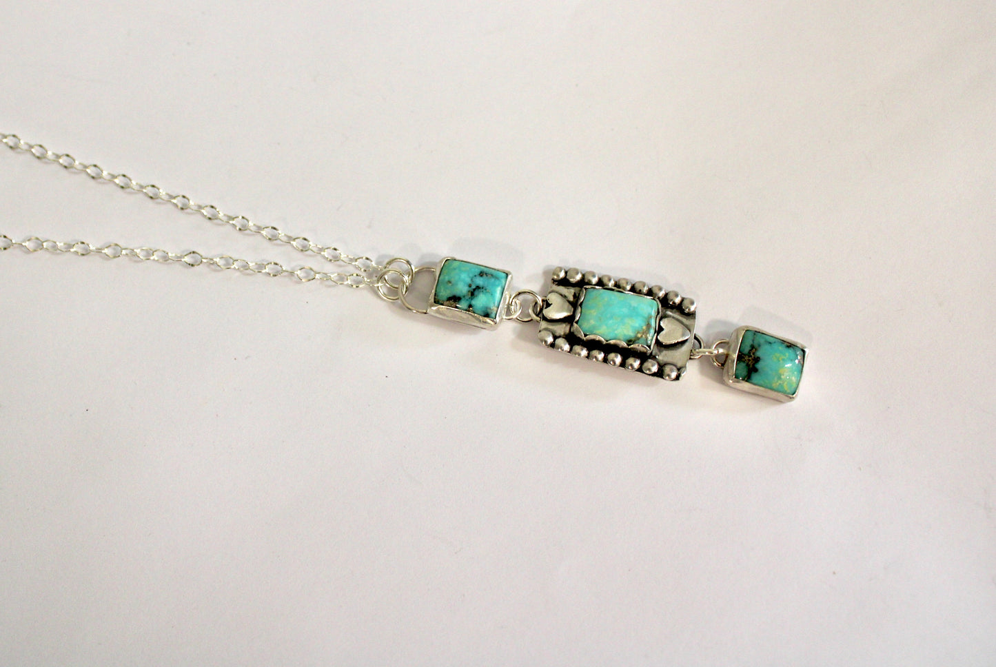 White Water Turquoise Trio Necklace
