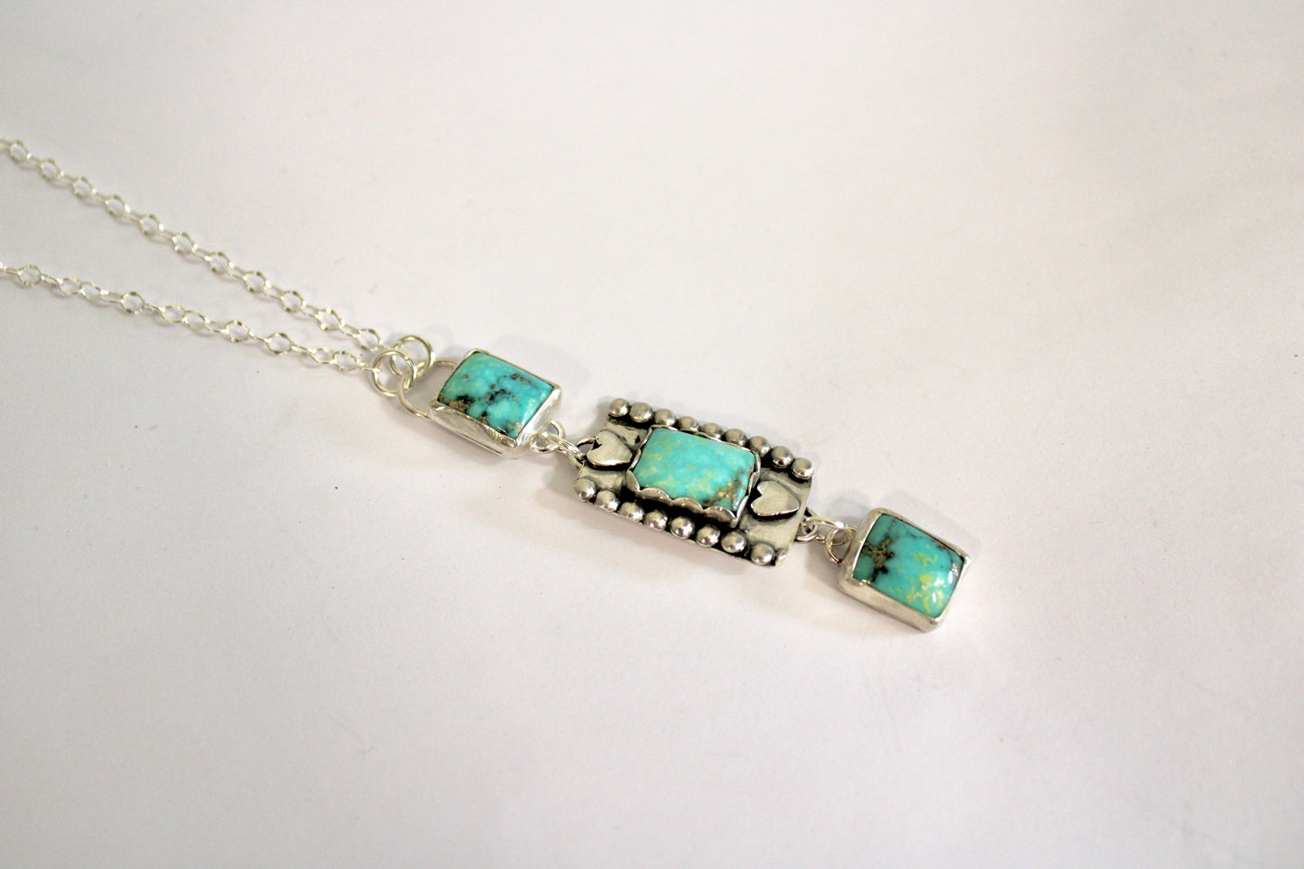 White Water Turquoise Trio Necklace