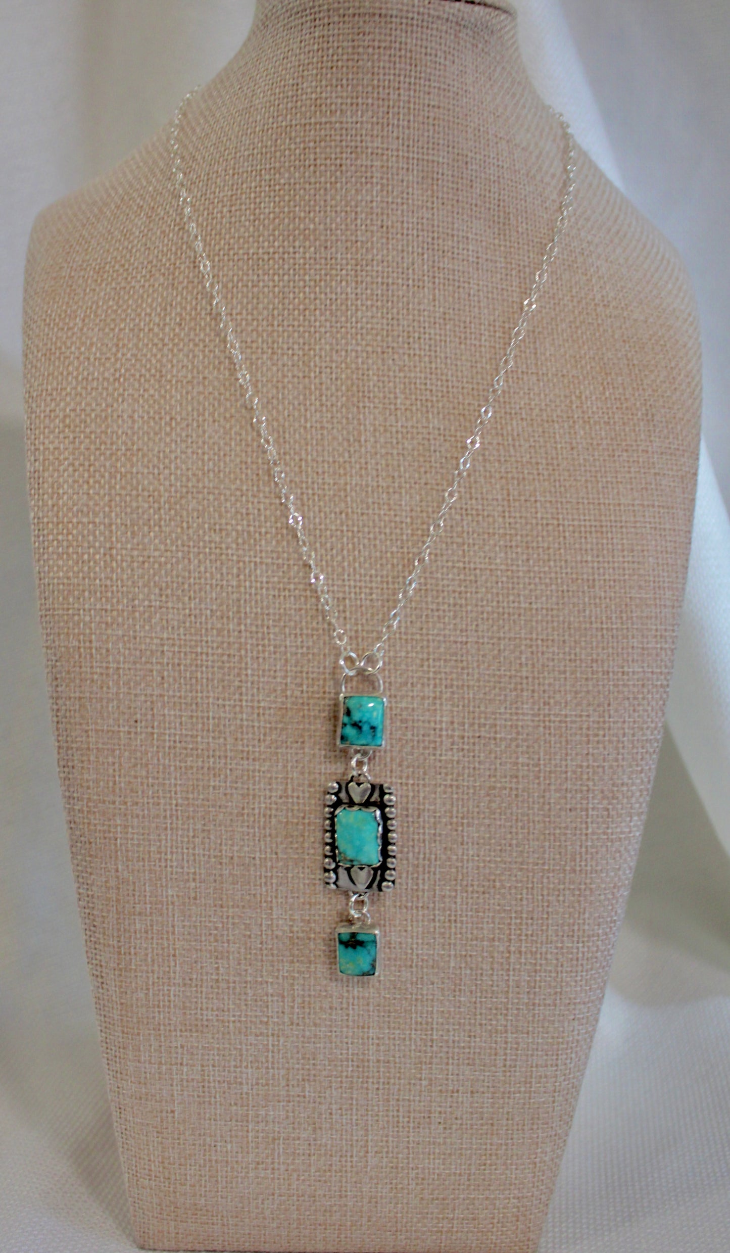 White Water Turquoise Trio Necklace