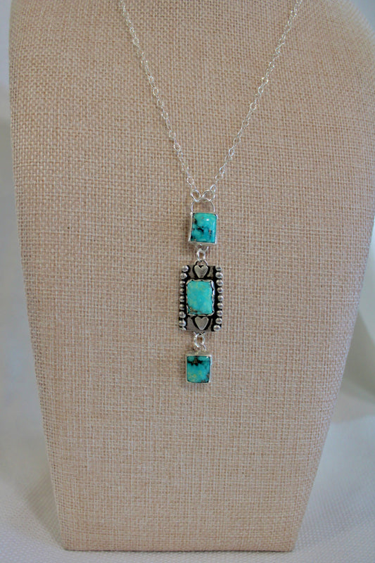 White Water Turquoise Trio Necklace