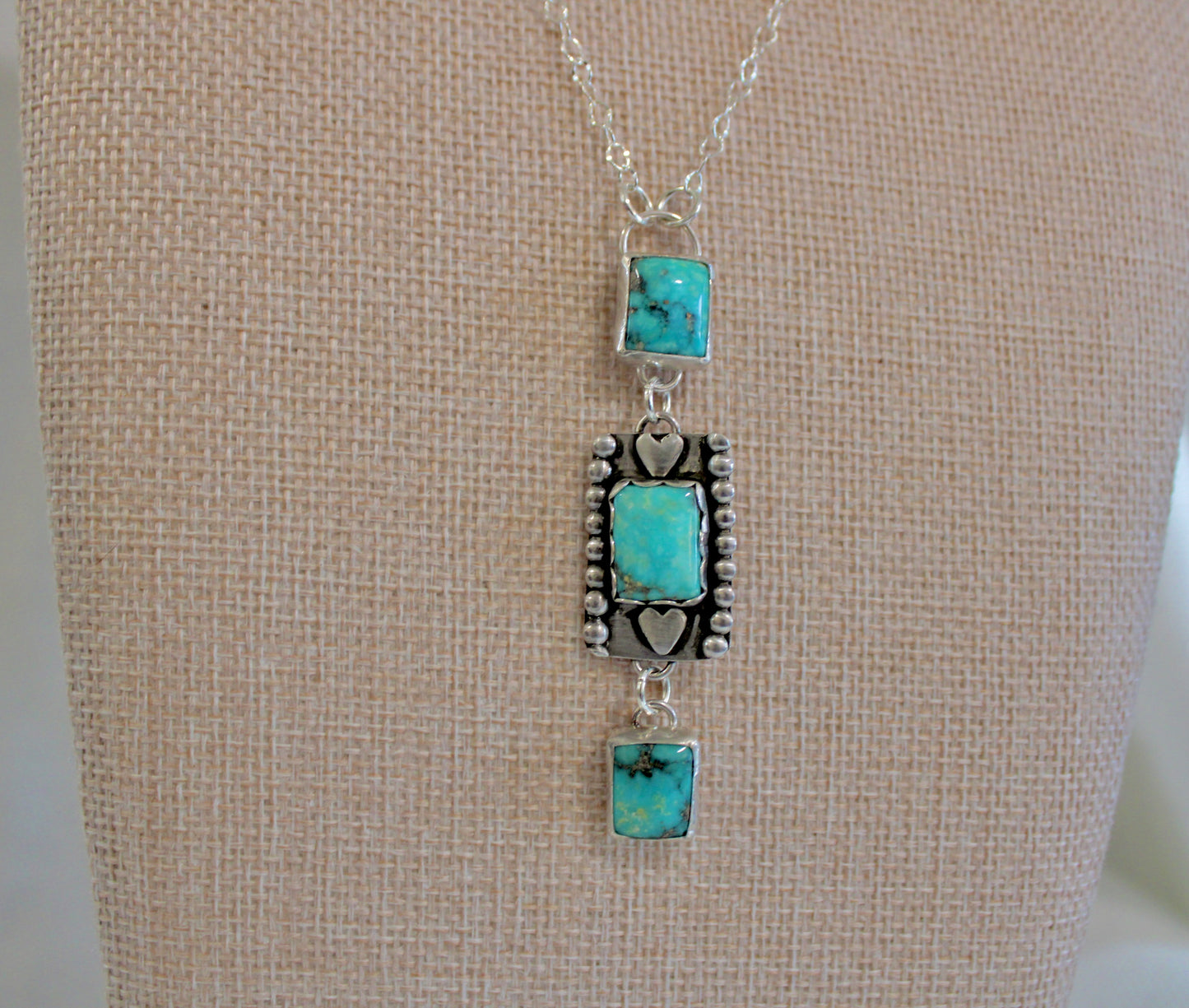 White Water Turquoise Trio Necklace