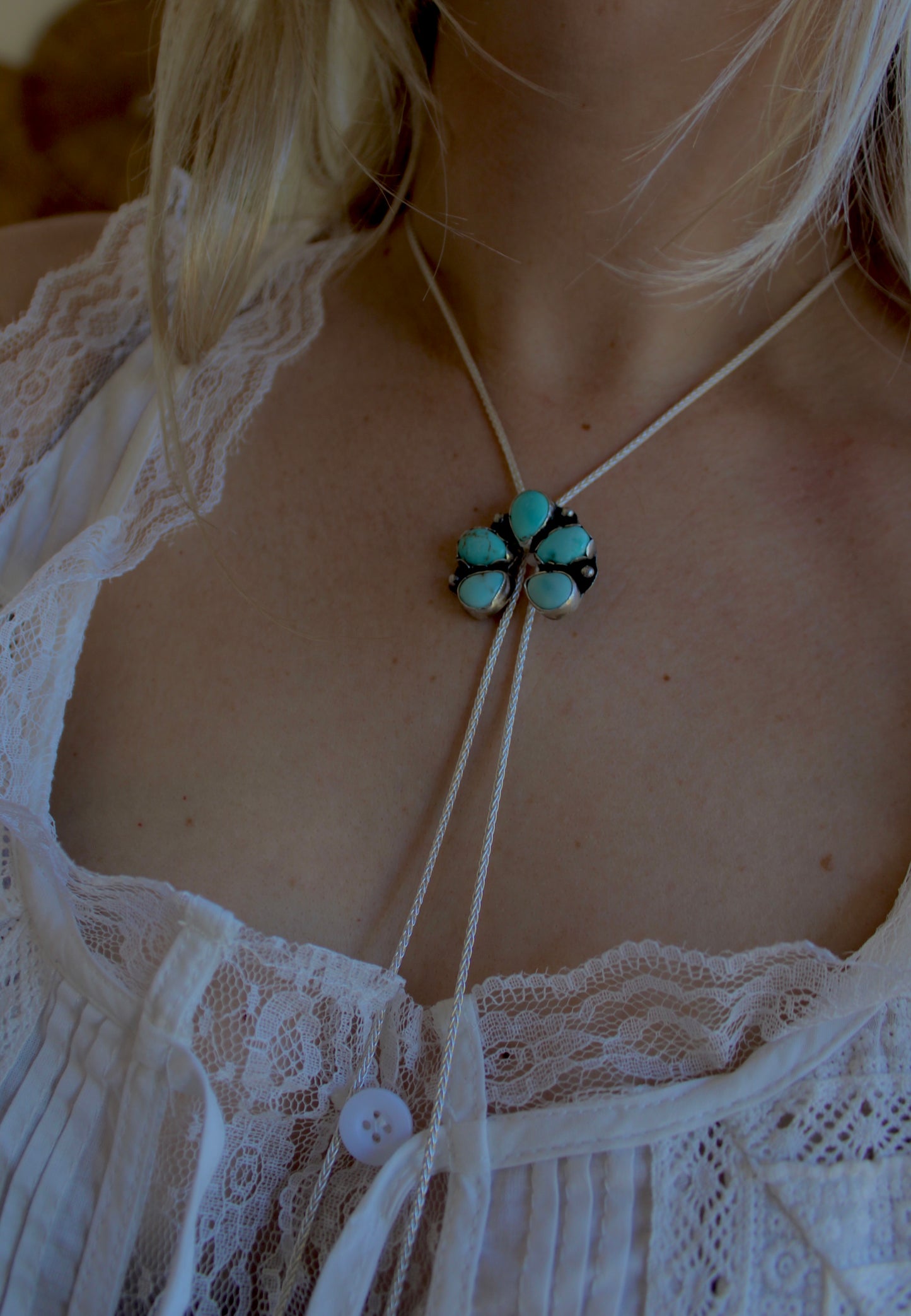 Dry Creek Turquoise Bolo Necklace