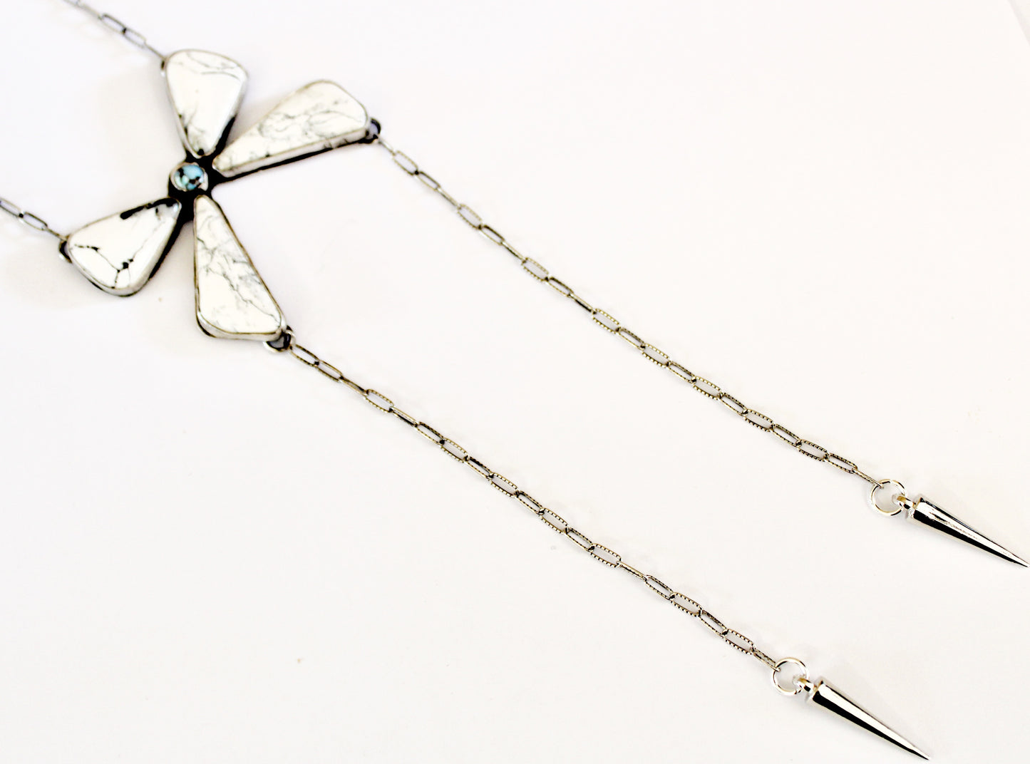 White Buffalo Bow with Golden Hills Necklace