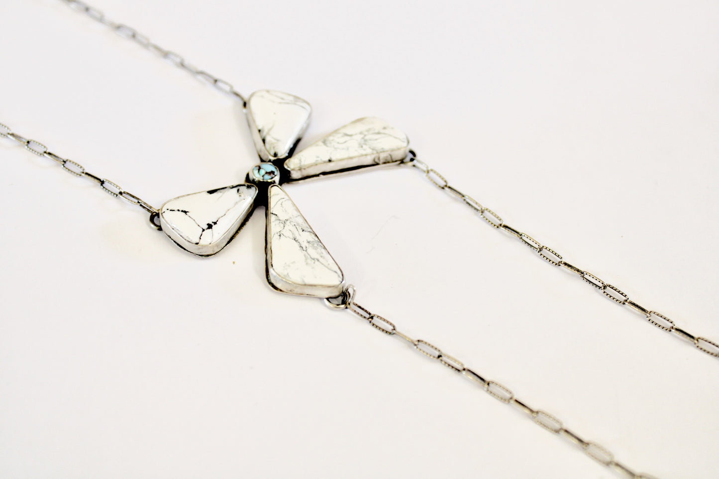 White Buffalo Bow with Golden Hills Necklace