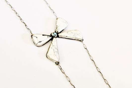 White Buffalo Bow with Golden Hills Necklace