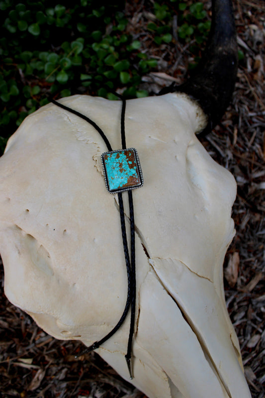 Number 8 Turquoise Bolo Tie