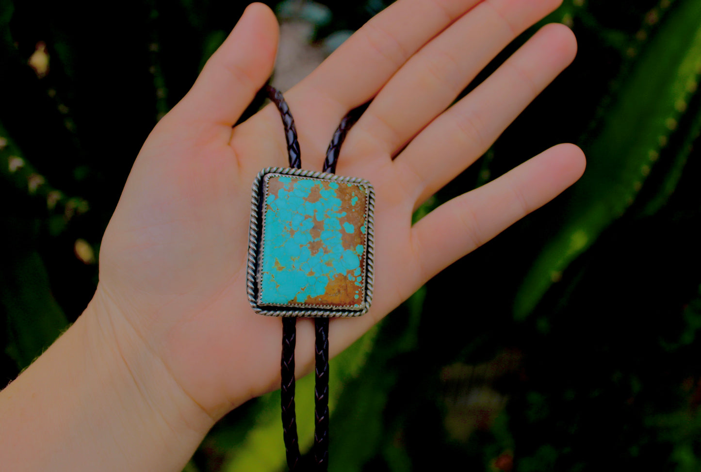 Number 8 Turquoise Bolo Tie